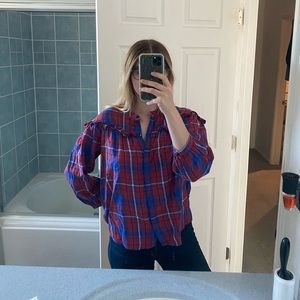Madewell flannel blouse